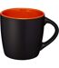 Bullet Riviera Ceramic Mug (Solid Black/Orange) (3.3 x 3.5 inches) - UTPF243