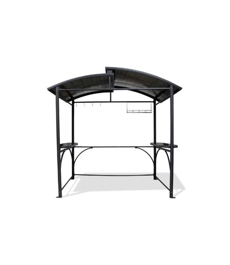 Abri Barbecue Toit Aéré 240cm Gris Anthracite