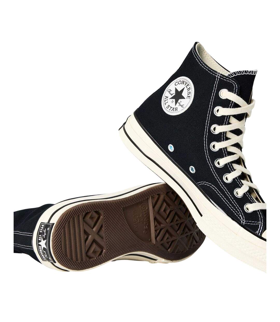 Womens/ladies All Star Ox 70 Canvas High Top Trainers Black Egret Converse-4