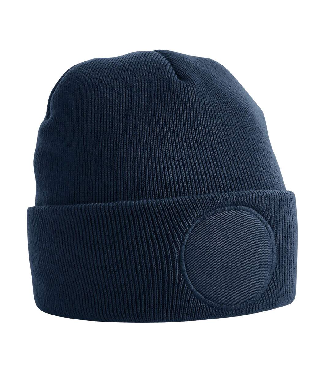 Bonnet Unisexe À Écusson Pour Adultes Bleu Marine Beechfield-1