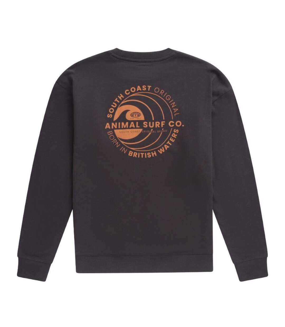 Mens jonah organic sweatshirt grey Animal-3