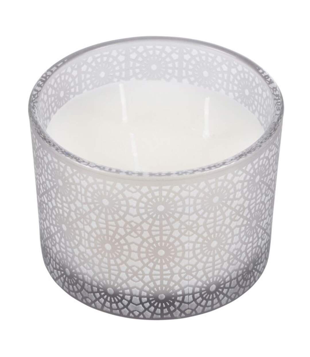 Bougie Parfumée 3 Mèches Graphic Ethnic 11cm Gris Clair-1
