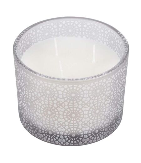 Bougie Parfumée 3 Mèches Graphic Ethnic 11cm Gris Clair