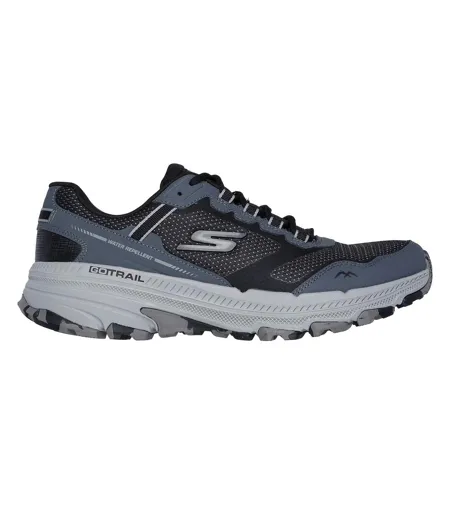 Mens Go Run Trail Altitude 2.0 Marble Rock 3.0 Leather Walking Shoes Black Grey Skechers