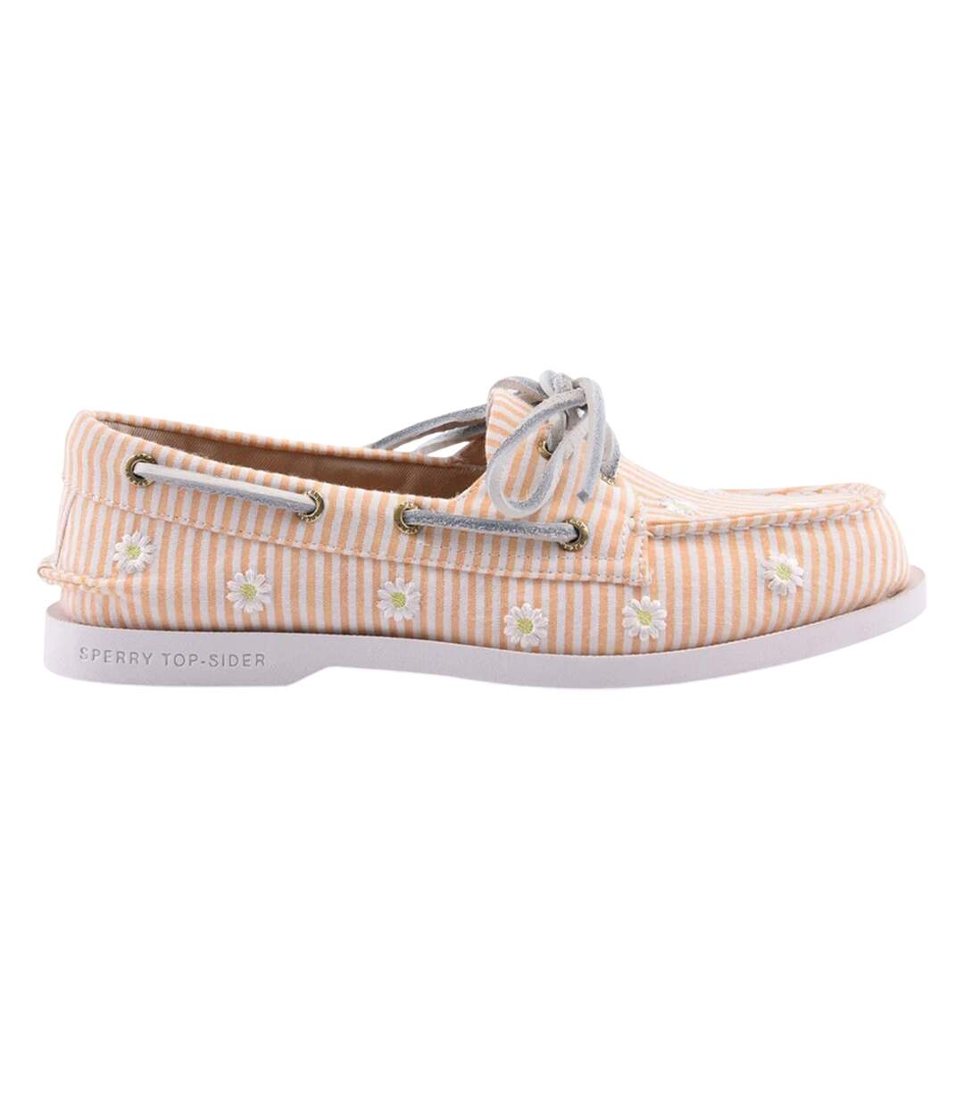 Chaussures Bateau Authentic Original Femme Blanc Orange Sperry-4