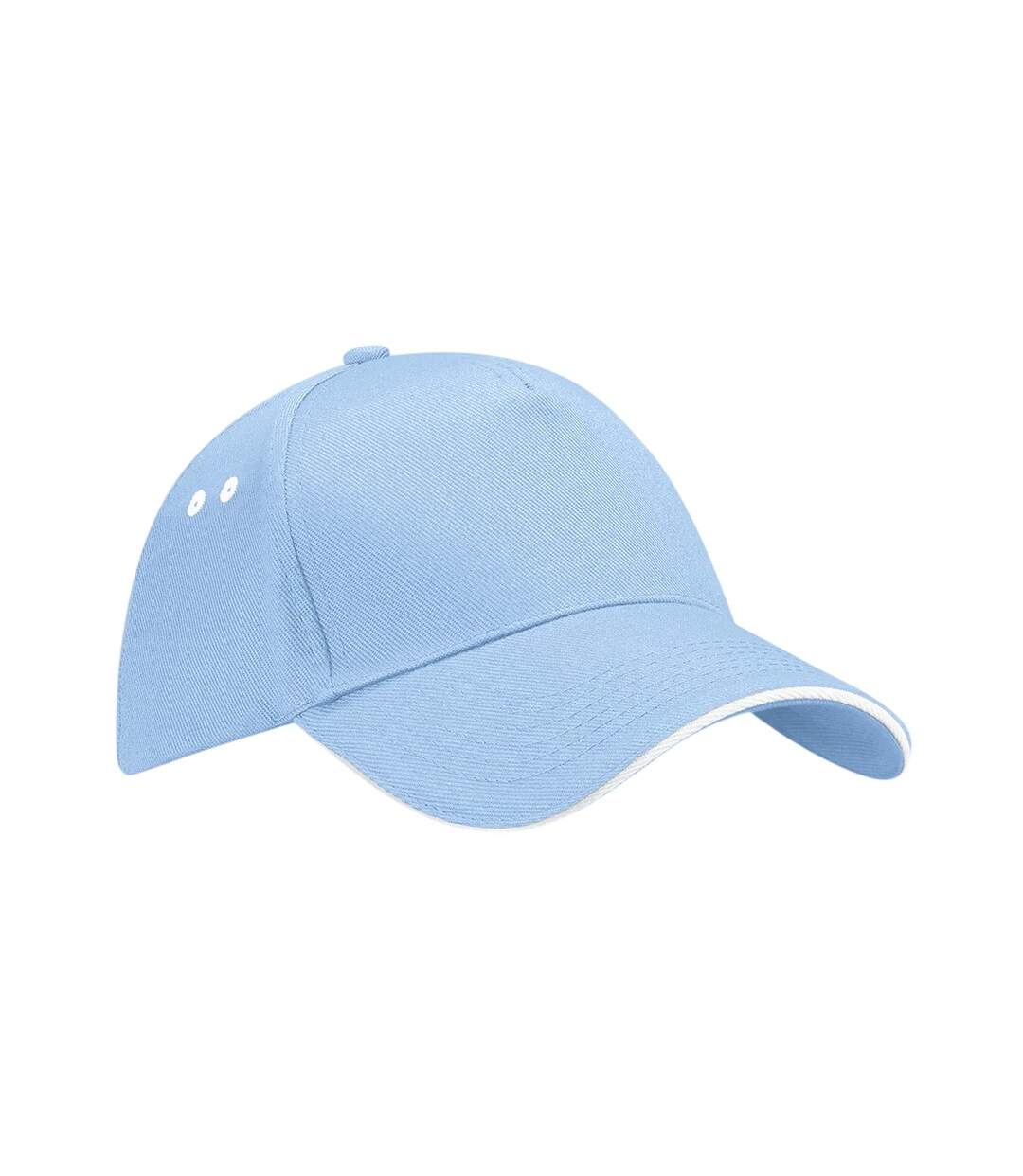 Casquette De Baseball Motif/style 5 Panneaux Ultimate Bleu Ciel Blanc Beechfield-3