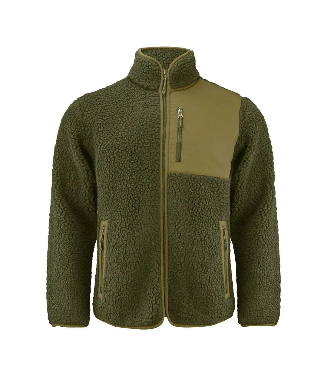 Veste Polaire Kingsley Homme Vert Kaki Foncé James Harvest-1
