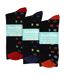 6 Pack Mens Bamboo Design Socks - Soft Breathable Everyday Patterned Fit-2