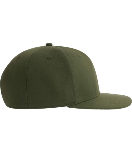 Unisex adult james 6 panel recycled polyester snapback cap olive Atlantis