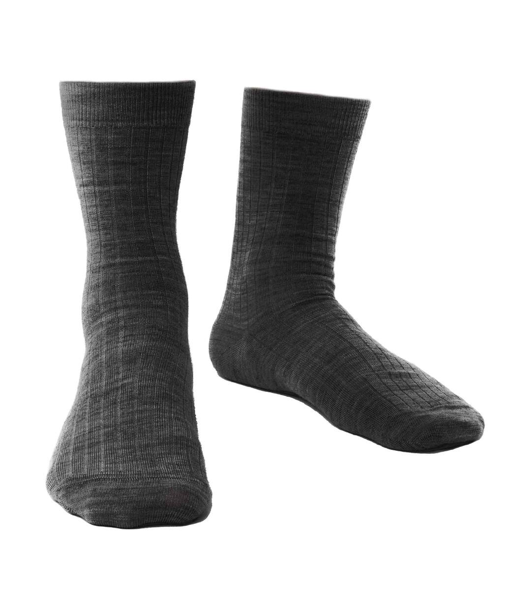 Steven - 1 Paire Homme Chaussettes Laine Mérinos Sans Elastique Chaudes-1