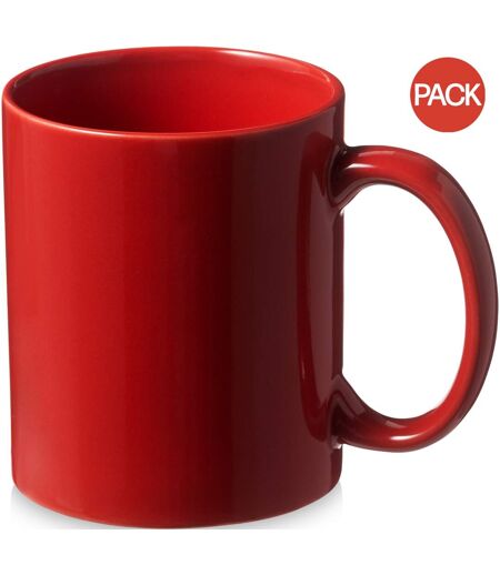 Pack of 2  Santos ceramic mug  9.7 x 8.2 cm red Bullet