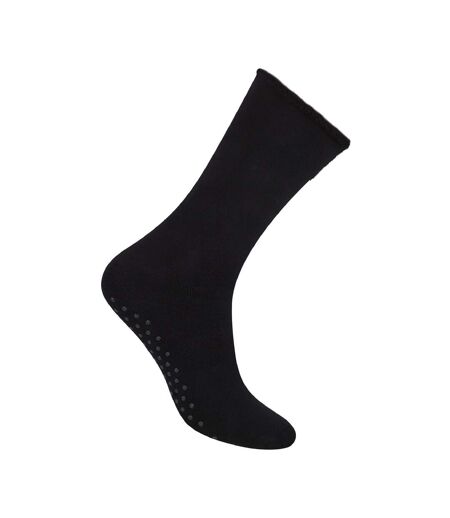 Mens Cotton Slipper Socks with Grippers