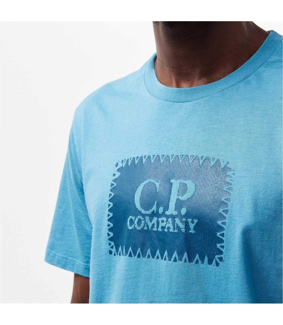 T-shirt Manches Courtes Motif/style Logo Bloc Homme Bleu Foncé C.P. Company-4