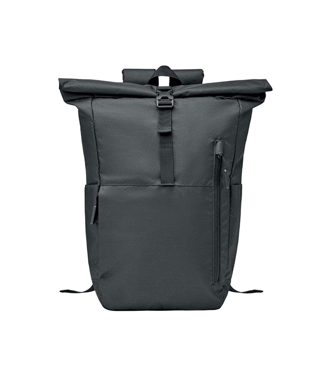 Valley roll top rpet backpack one size black MidOcean-1