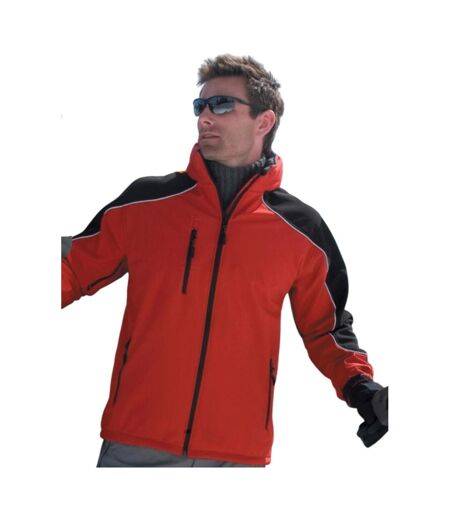 Veste Softshell Ice Fell Homme Rouge Noir WORK-GUARD By Result