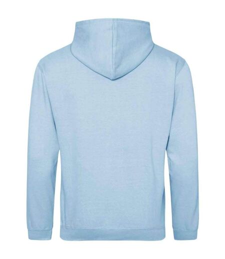 Unisex adult college hoodie ice blue Awdis