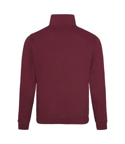 Awdis Mens Plain Sophomore ¼ Zip Sweatshirt (Burgundy)