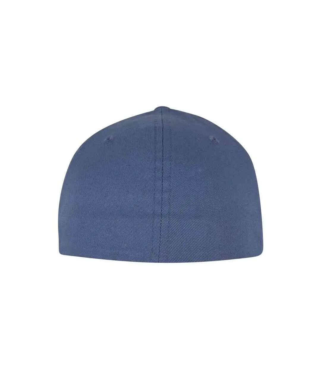 Childrens/kids Wooly Combed Baseball Cap China Blue Flexfit-2