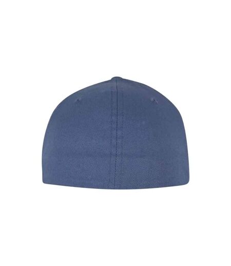 Childrens/kids Wooly Combed Baseball Cap China Blue Flexfit