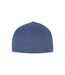 Childrens/kids Wooly Combed Baseball Cap China Blue Flexfit-2