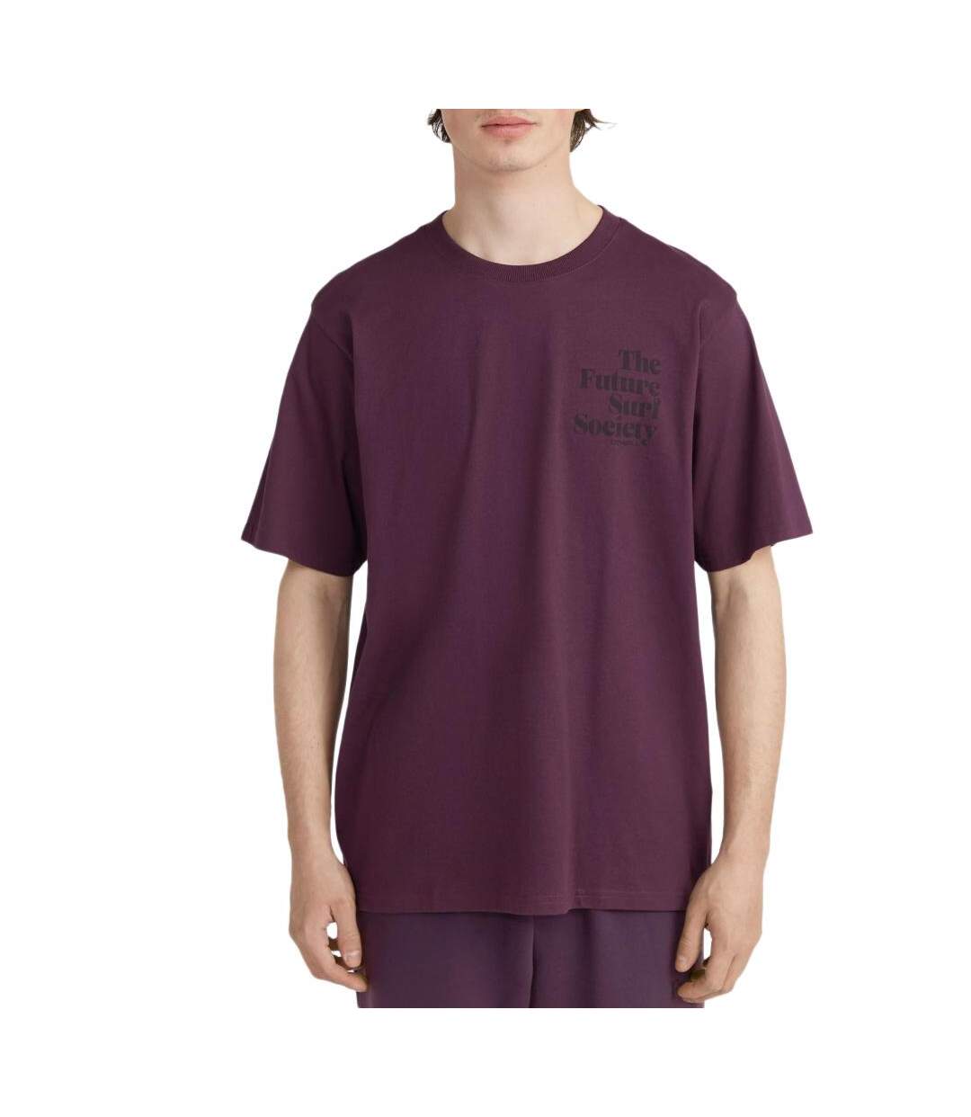 T-Shirt bordeaux homme o'neill the future surf society-1