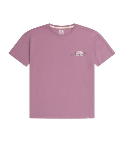 Womens/ladies Leena Organic Cotton Boxy T-shirt Grape Animal