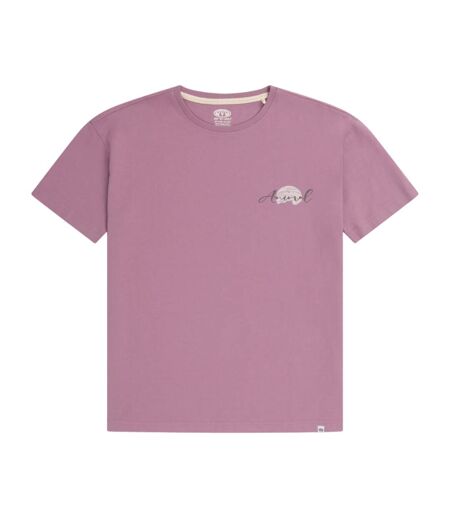 Womens/ladies Leena Organic Cotton Boxy T-shirt Grape Animal