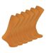 6 Pairs Mens Plain Coloured Cotton Rich Ribbed Dress Socks-1