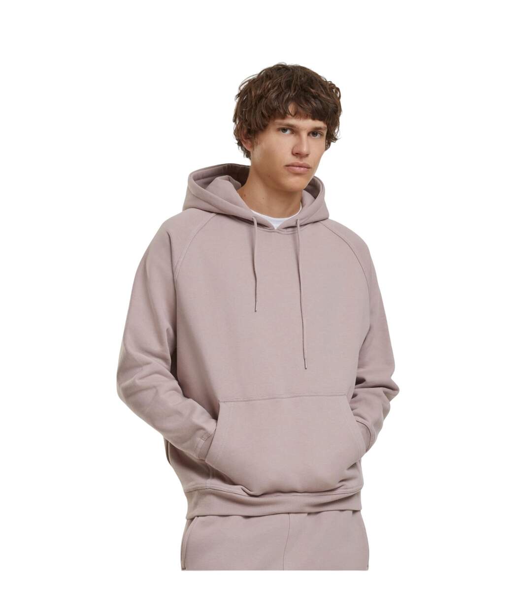 Sweat À Capuche Homme Rose Foncé Urban Classics-3