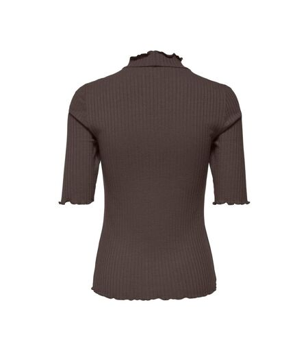 T-Shirt marron foncé femme jdy fransiska