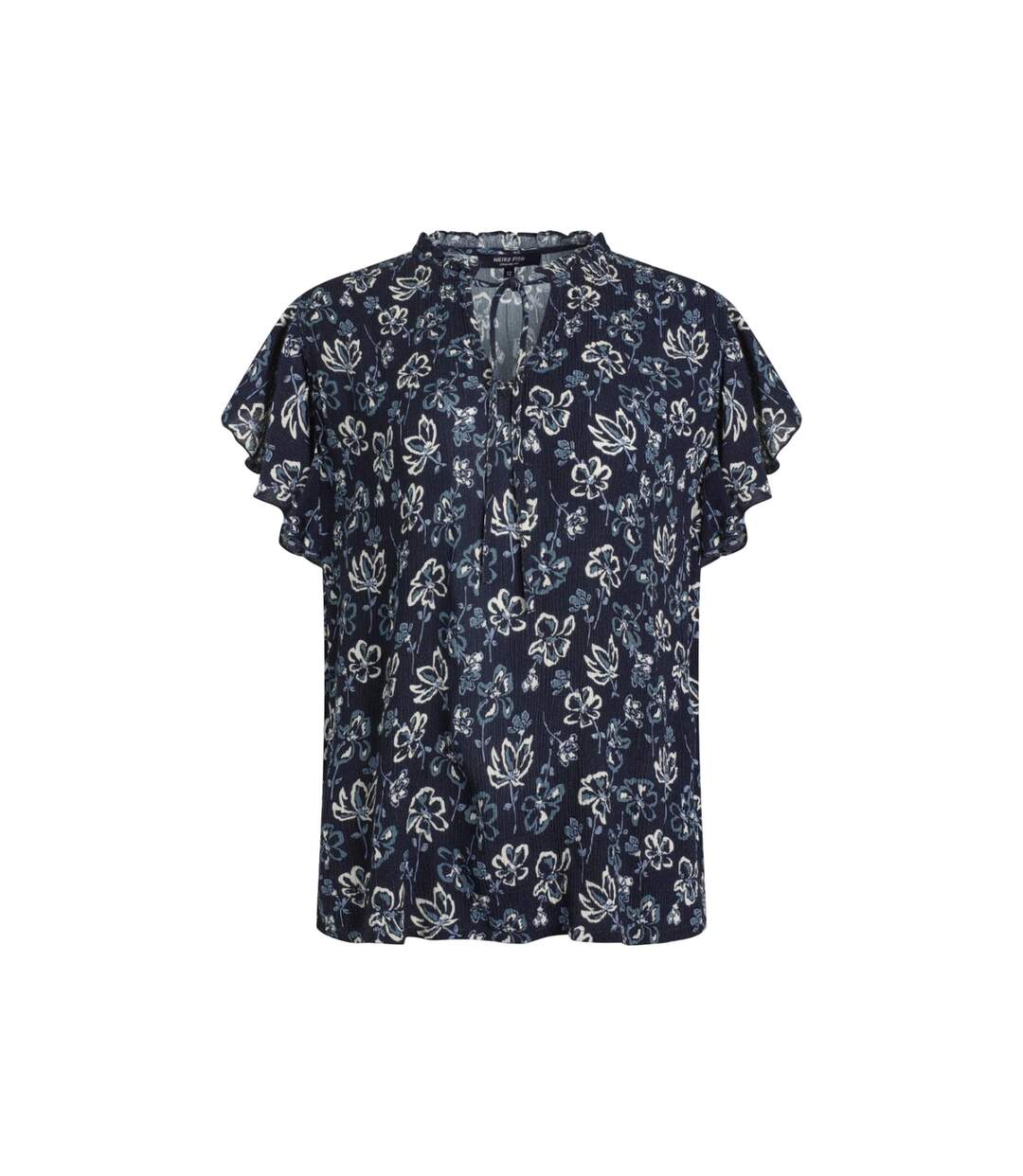 Womens/ladies lucetta lenzing ecovero blouse black iris Weird Fish-1