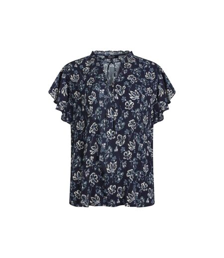 Womens/ladies lucetta lenzing ecovero blouse black iris Weird Fish