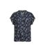 Womens/ladies lucetta lenzing ecovero blouse black iris Weird Fish-1