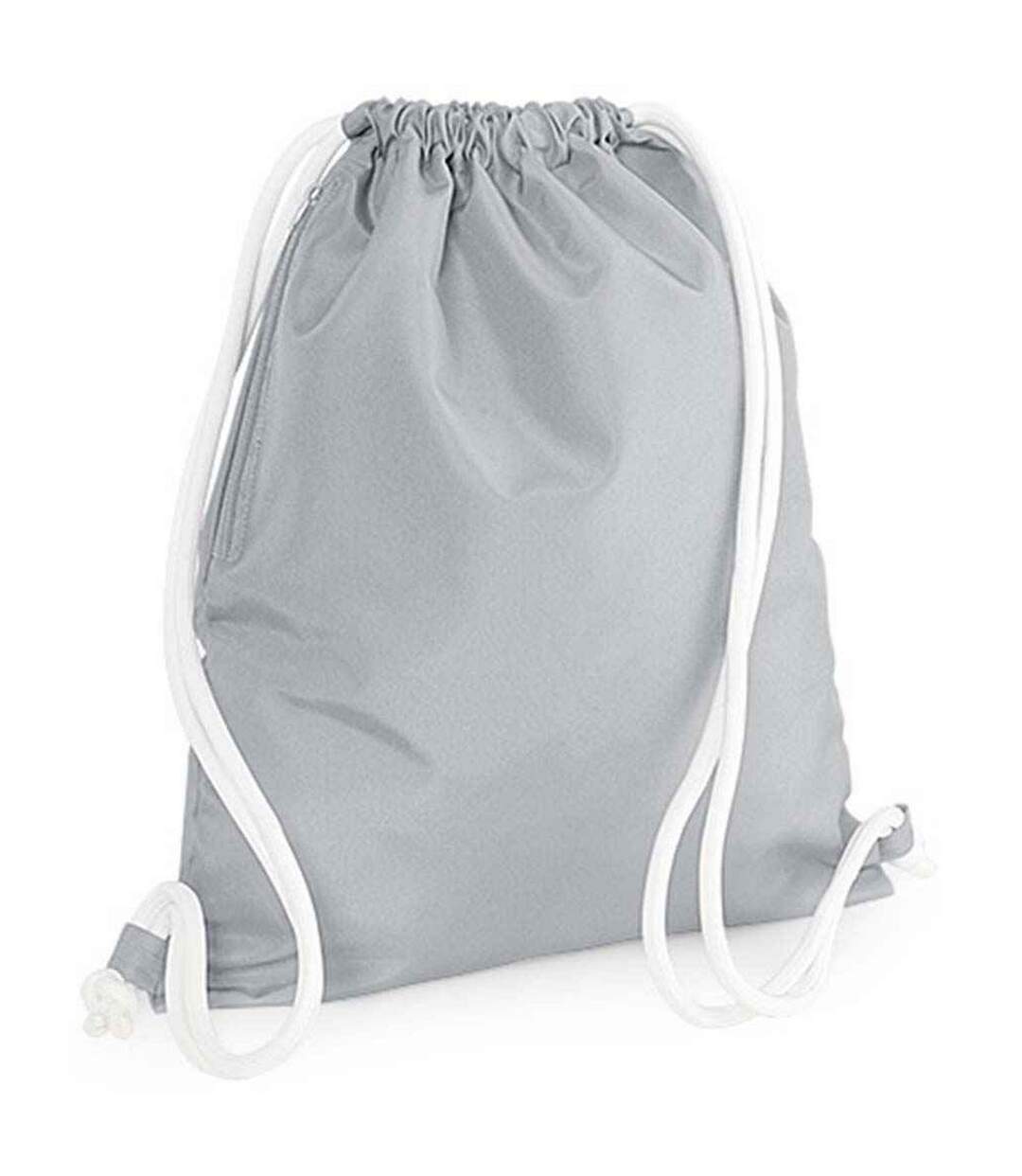Icon Drawstring Bag One Size Light Grey Bagbase-1