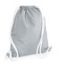Icon Drawstring Bag One Size Light Grey Bagbase-1