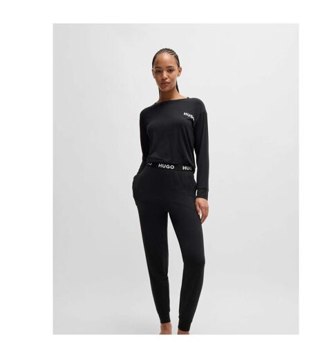 Bas De Pyjama Motif/style Uni Unite Femme Noir Hugo