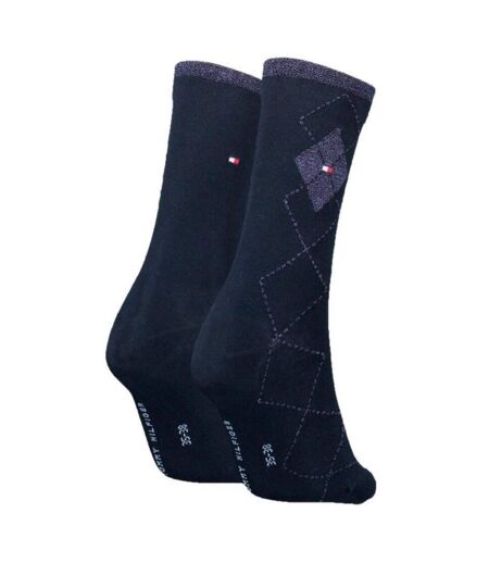 Chaussettes Motif/style Losange Femme Bleu Marine Tommy Hilfiger