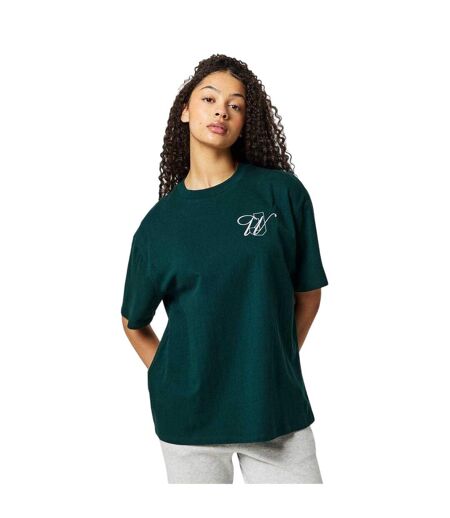 Womens/ladies Logo Oversized T-shirt Dark Green Jack Wills