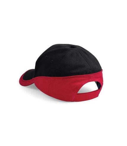Beechfield Teamwear Competition Cap (Black/Classic Red) - UTBC4915