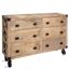 Buffet d'intérieur 6 Tiroirs Silas - Bois et métal-1