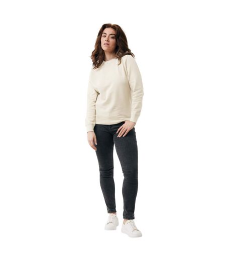 Unisex adult etosha recycled cotton lightweight sweatshirt ivory white Iqoniq