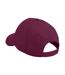 Casquette de baseball 100% coton adulte unisexe bordeaux Beechfield