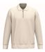 Sweat col polo quart zip - Unisexe - PAT432 - beige ivoire-1