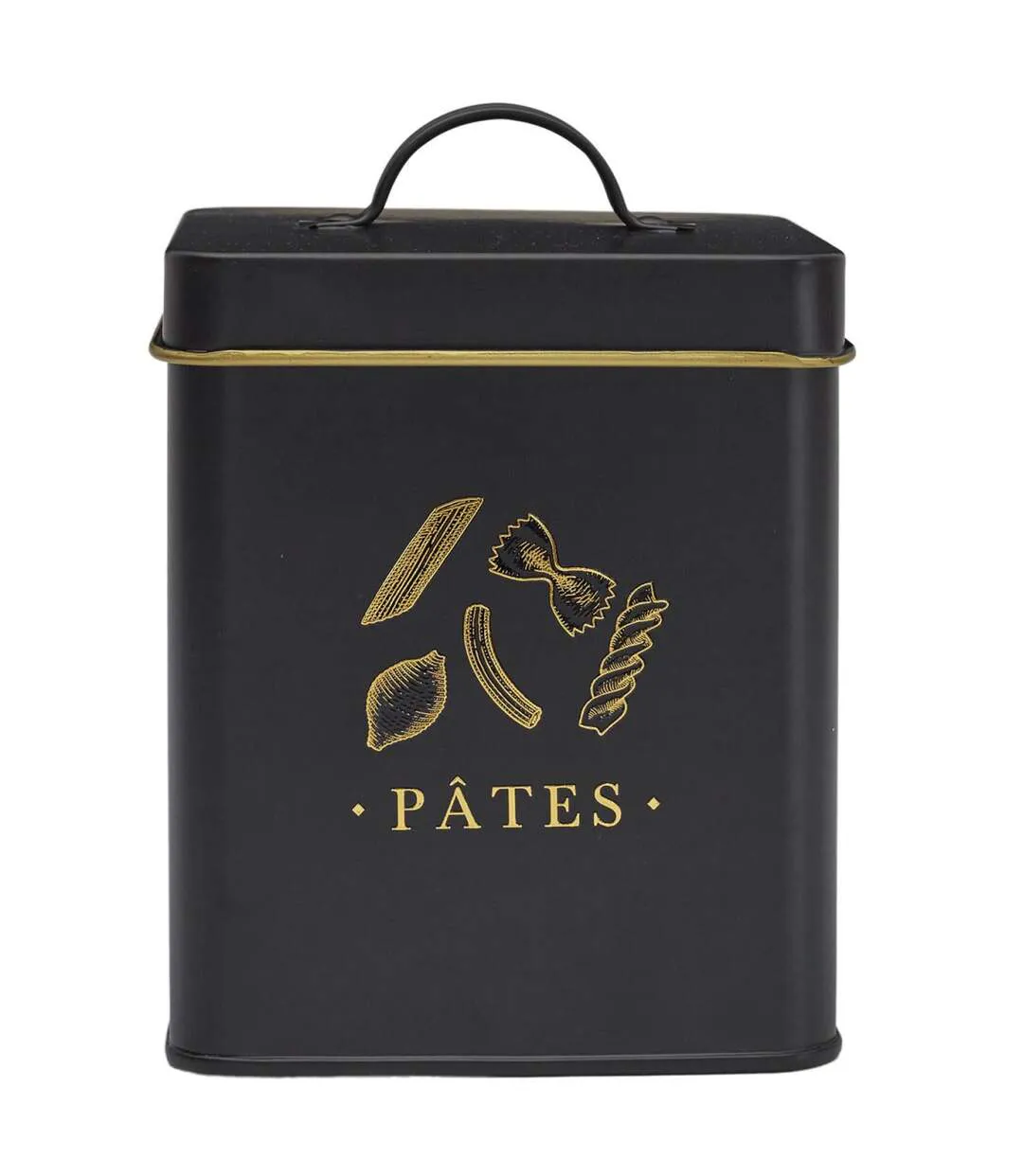 Boîte à Pâtes en Métal Lounge 19cm Noir-2