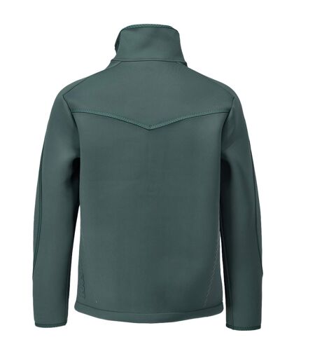 Mens Customised Stretch Soft Shell Jacket Forest Green Mascot