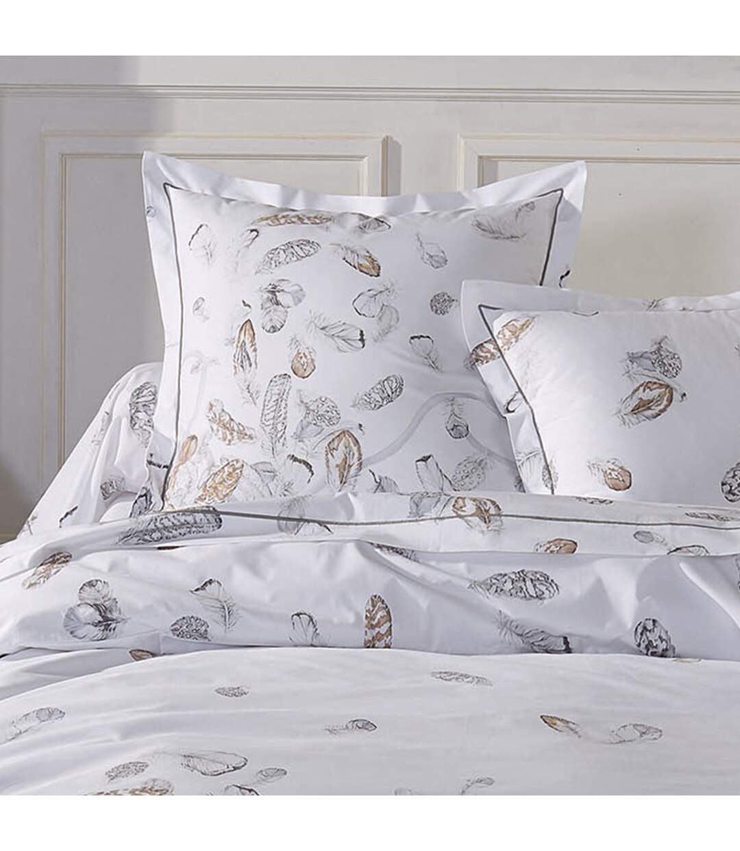 Parure de lit percale PLUMES Taie 50x70 cm-5