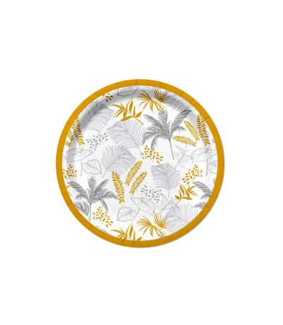 Lot de 10 Assiettes en Carton Exotic Mood 23cm Moutarde