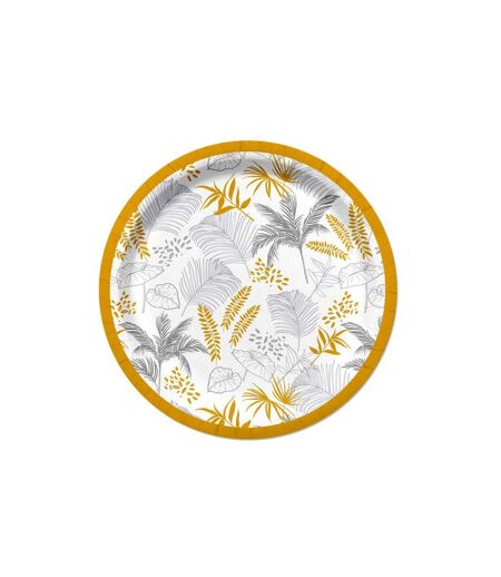Lot de 10 Assiettes en Carton Exotic Mood 23cm Moutarde