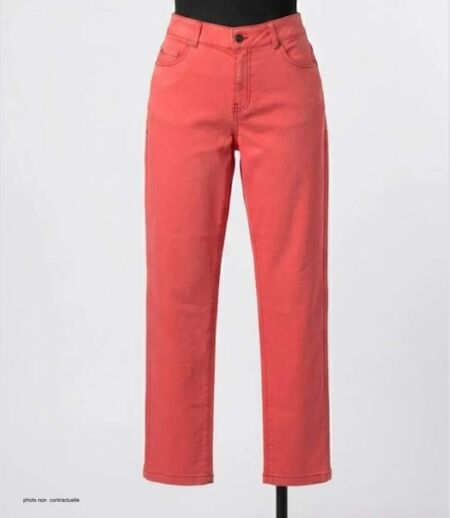 MAYFLOWER PANTF3002A - Pantalon ultra-stretch corail : confort absolu et style vitaminé
