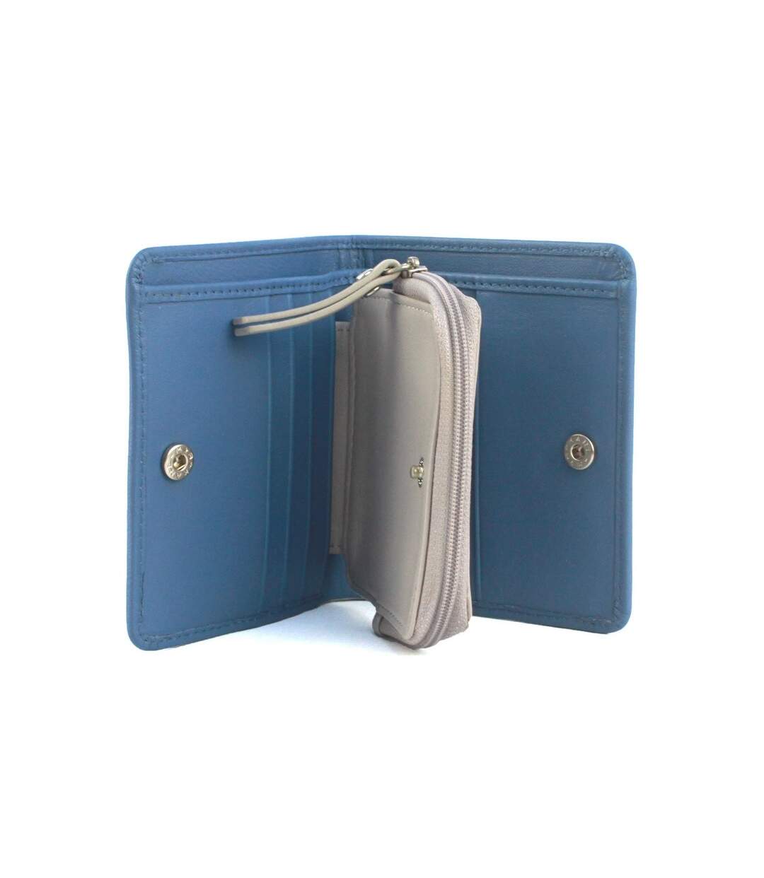 Porte-monnaie Tammy Taille Unique Bleu Ardoise Blanc Cassé Eastern Counties Leather-2